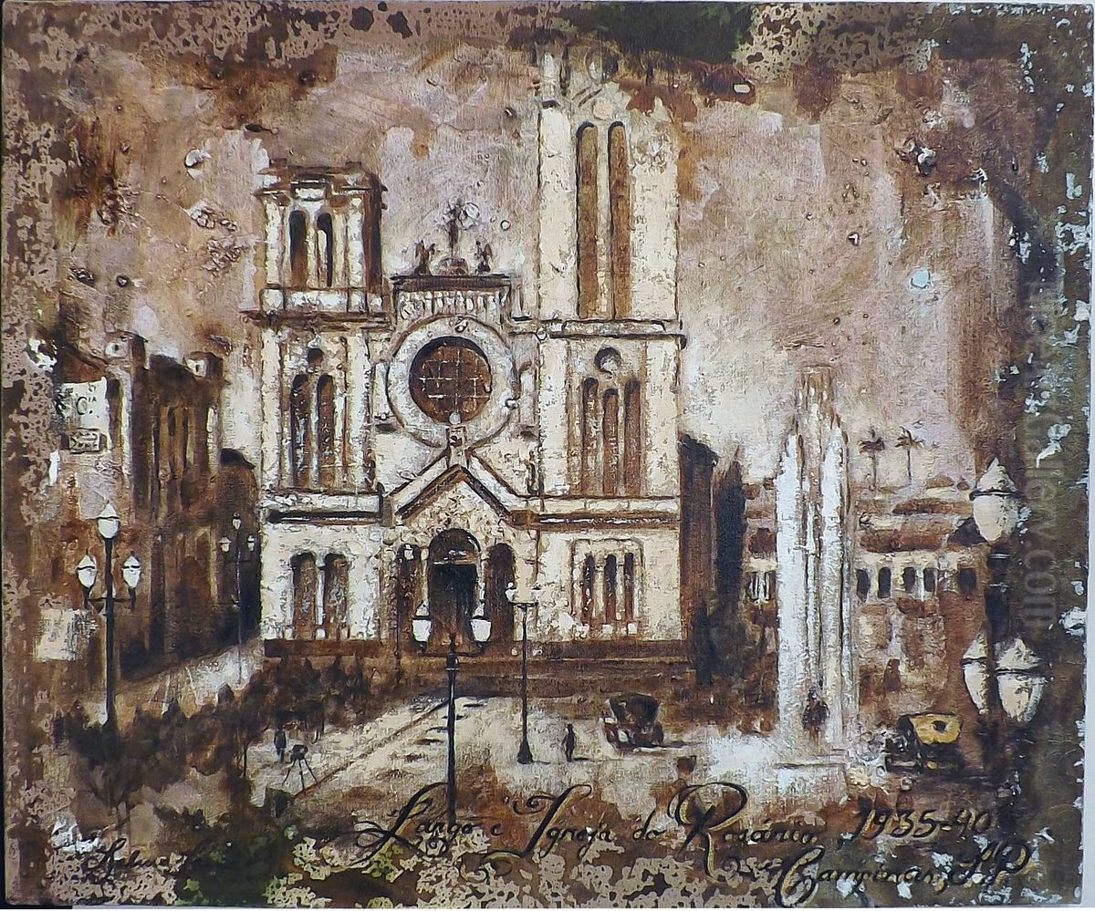 Largo e Igreja do Rosario, 1935-40 Oil Painting by Q124432609