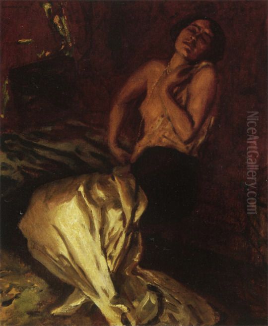 Magdeleine Guipetin Trance Oil Painting by Albert von Keller