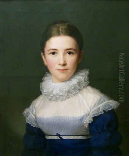 Portrait of Lina Groger Oil Painting by Friedrich Carl Groger