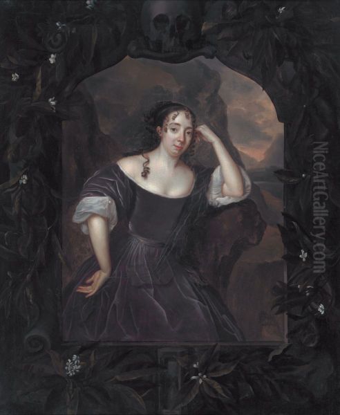 Albertine Agnes, Prinses van Oranje, Vorstin van Nassau-Dietz (1634-1696) Oil Painting by Johannes Mytens