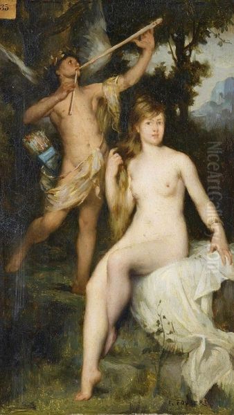 Ekloge Oil Painting by Emile-Louis Foubert