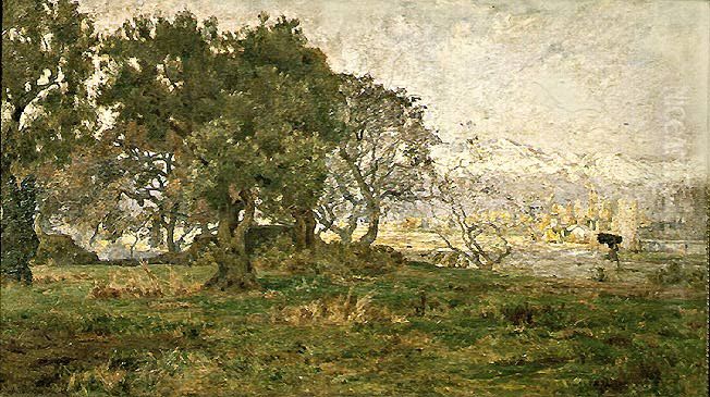 Paisaje Lo Contador Oil Painting by Alberto Valenzuela Llanos