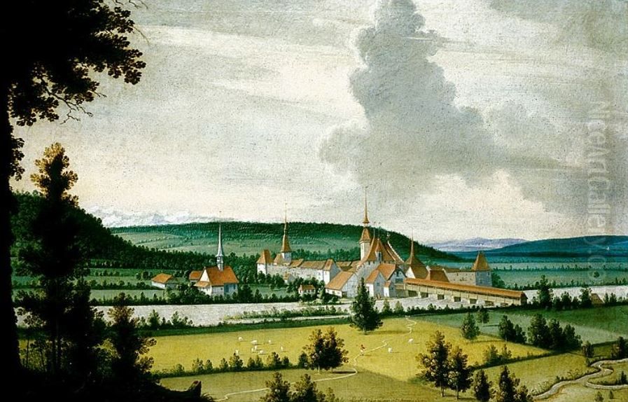 Wangen an der Aare. Oil Painting by Albrecht Kauw
