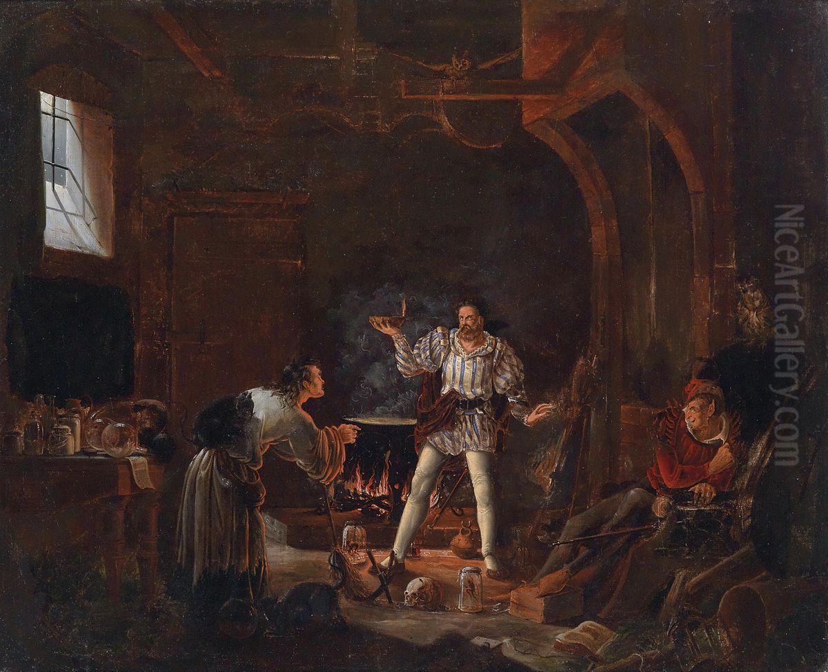 The Alchemist Oil Painting by unknown