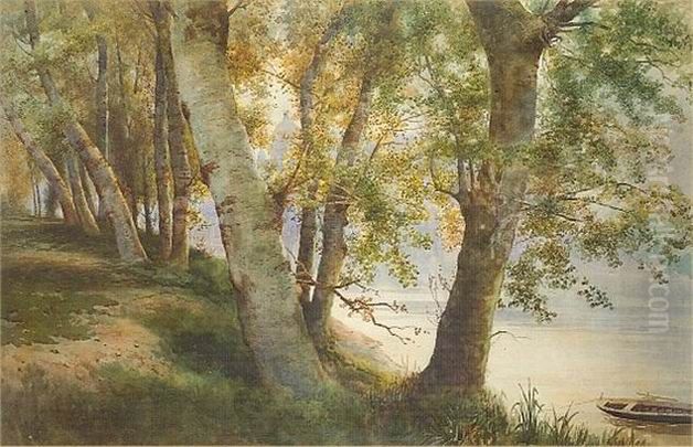 Albucci ai Prati di Castello in Rome (rione Prati) Oil Painting by Ettore Roesler Franz