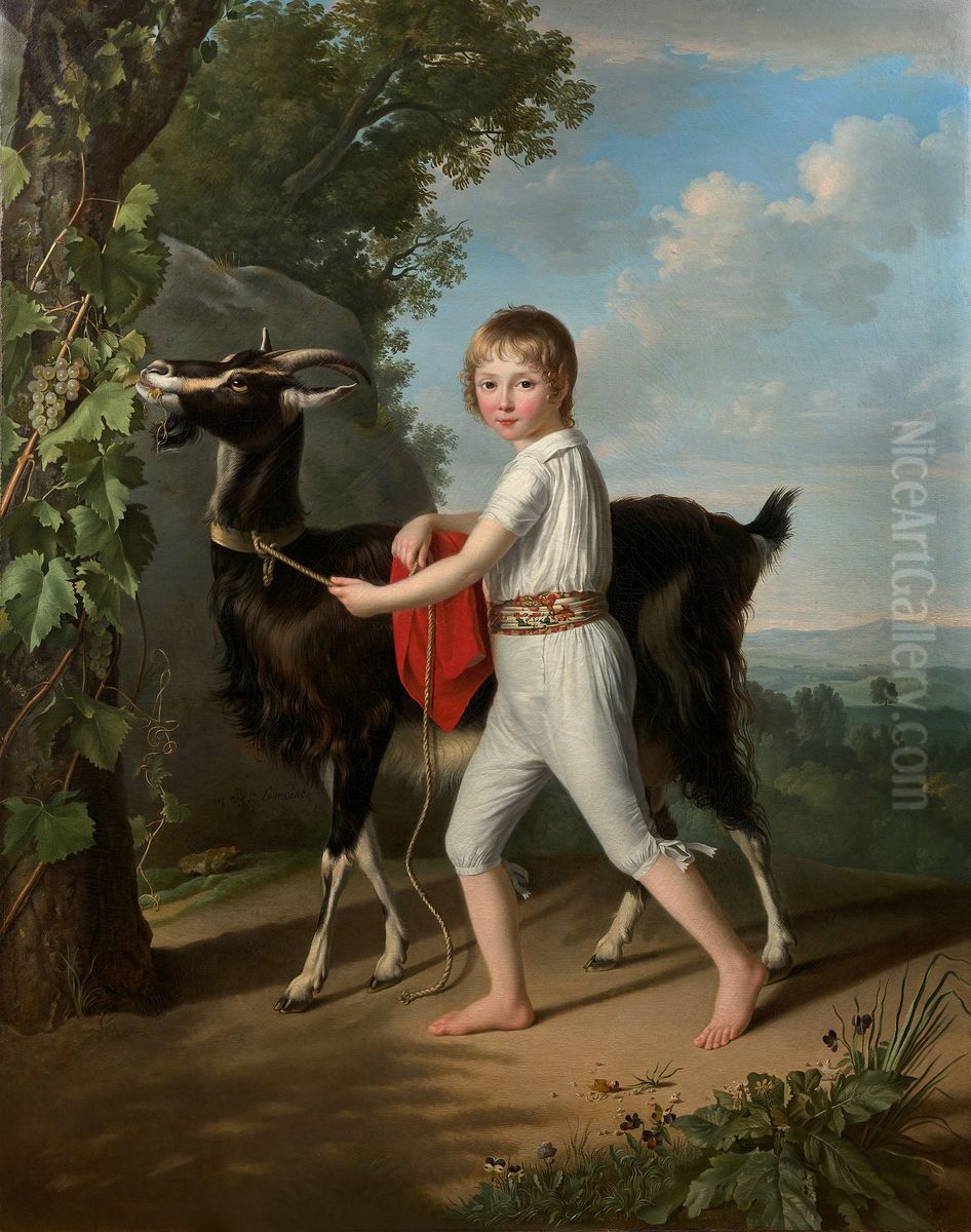 Portrait of Jean-Prosper-Camille-Charles Goujon de Gasville (1795-1856) Oil Painting by Marie-Victoire Lemoine