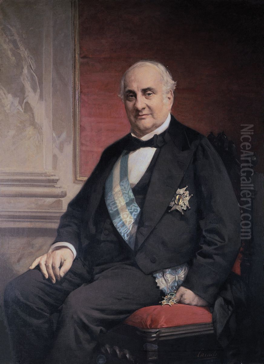 Alejandro Mon y Menendez Oil Painting by Jose Casado del Alisal