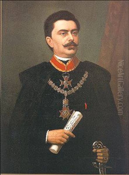Portrait ofAleksandar Bresztyenszky(1843-1904) Oil Painting by unknown