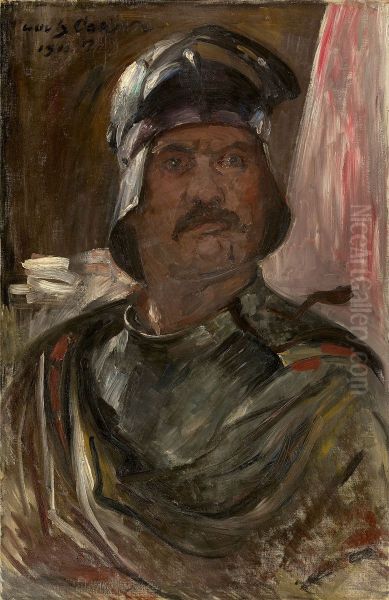 Selbstportrat im Harnisch Oil Painting by Lovis (Franz Heinrich Louis) Corinth