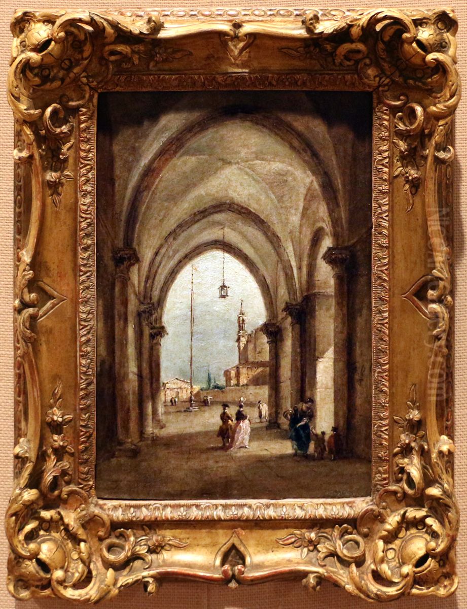 Portico do Palacio Ducal Oil Painting by Francesco Guardi