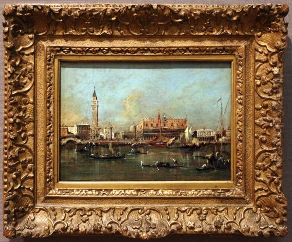 Vista do cais com o Palacio Ducal Oil Painting by Francesco Guardi