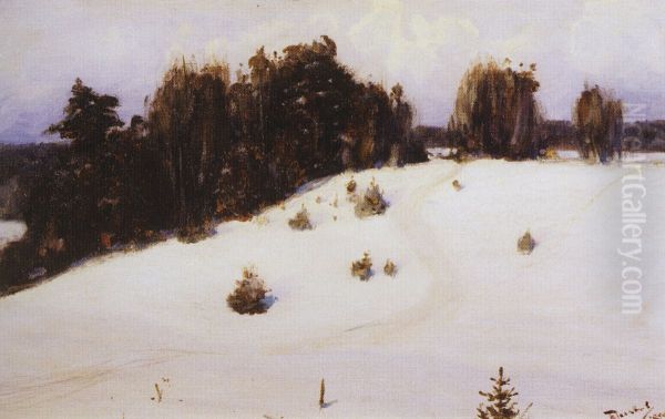 Zima Oil Painting by Vasily Polenov