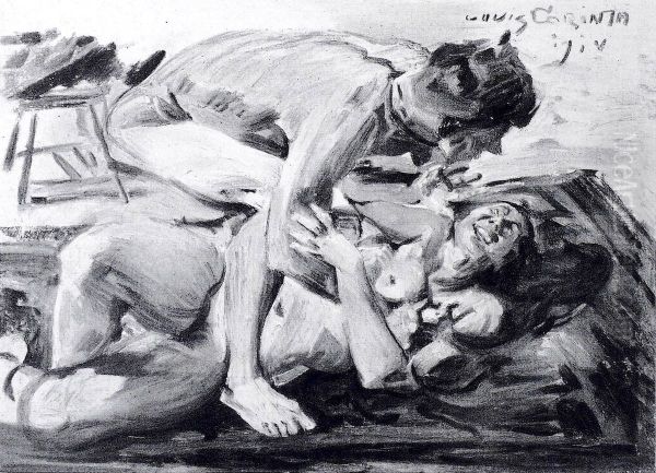 Liebeskampf Oil Painting by Lovis Corinth