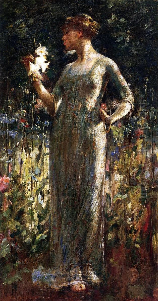A King's Daughter aka Girl with Lilies Oil Painting by John White Alexander