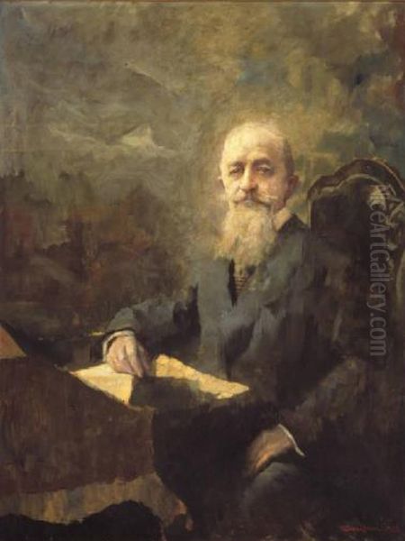 Ritratto di Francesco Mira Oil Painting by Giuseppe Amisani