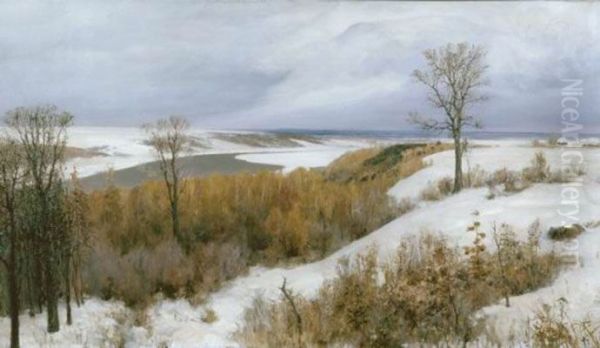 Rannij sneg. Behovo Oil Painting by Vasily Polenov