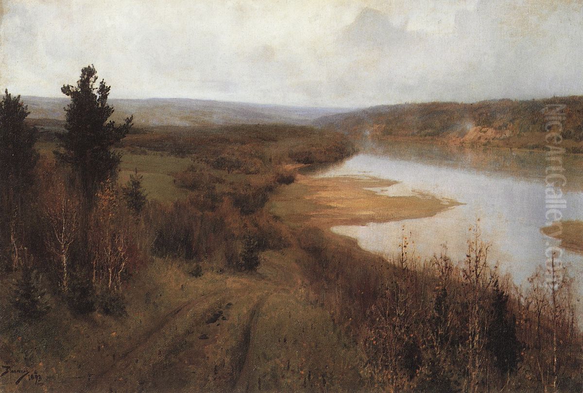 <<Muvugal moe Oka kuksa poke Tarusa>> Oil Painting by Vasily Polenov