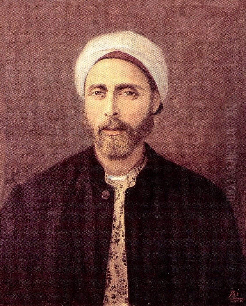 alhaj husyn byhm (1833 - 1881). Oil Painting by Moustafa Farroukh