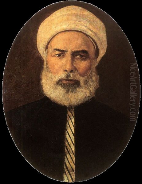 Imam Muhammad Abduh. Oil Painting by Moustafa Farroukh