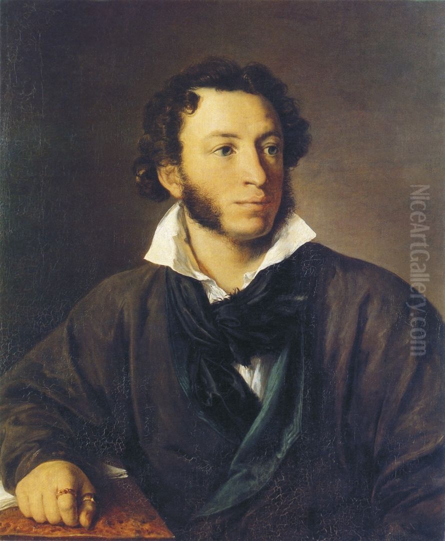 Portrait of Alexander Pushkin. Oil Painting by Vasily Andreevich Tropinin