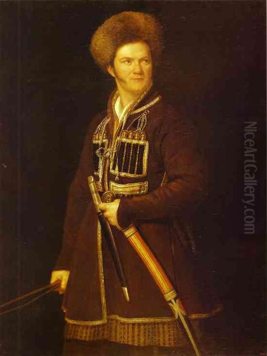 Self-portrait. Oil Painting by Aleksander Orlowski