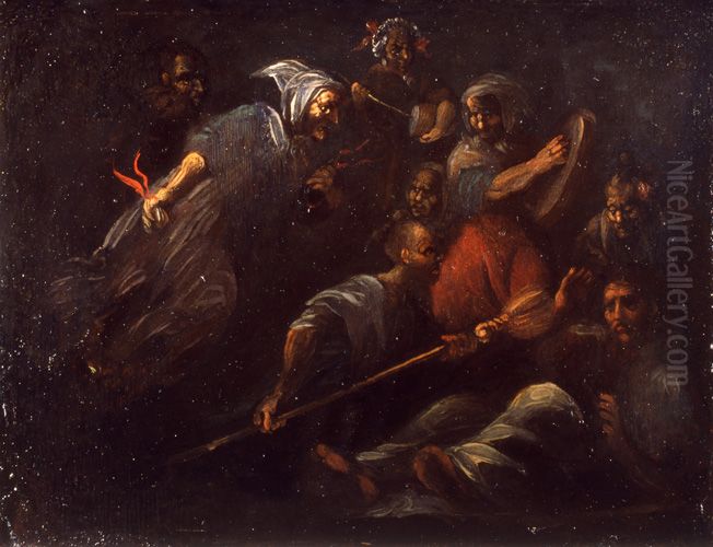 The Coven Oil Painting by Leonardo Alenza