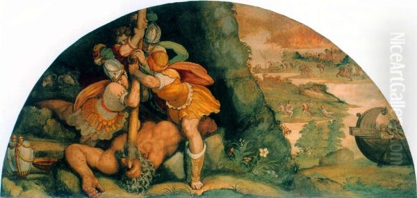 The Blinding of Polyphemus Oil Painting by Alessandro Allori