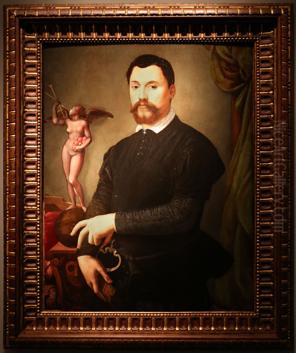 Portrait of Tommaso de' Bardi Oil Painting by Alessandro Allori