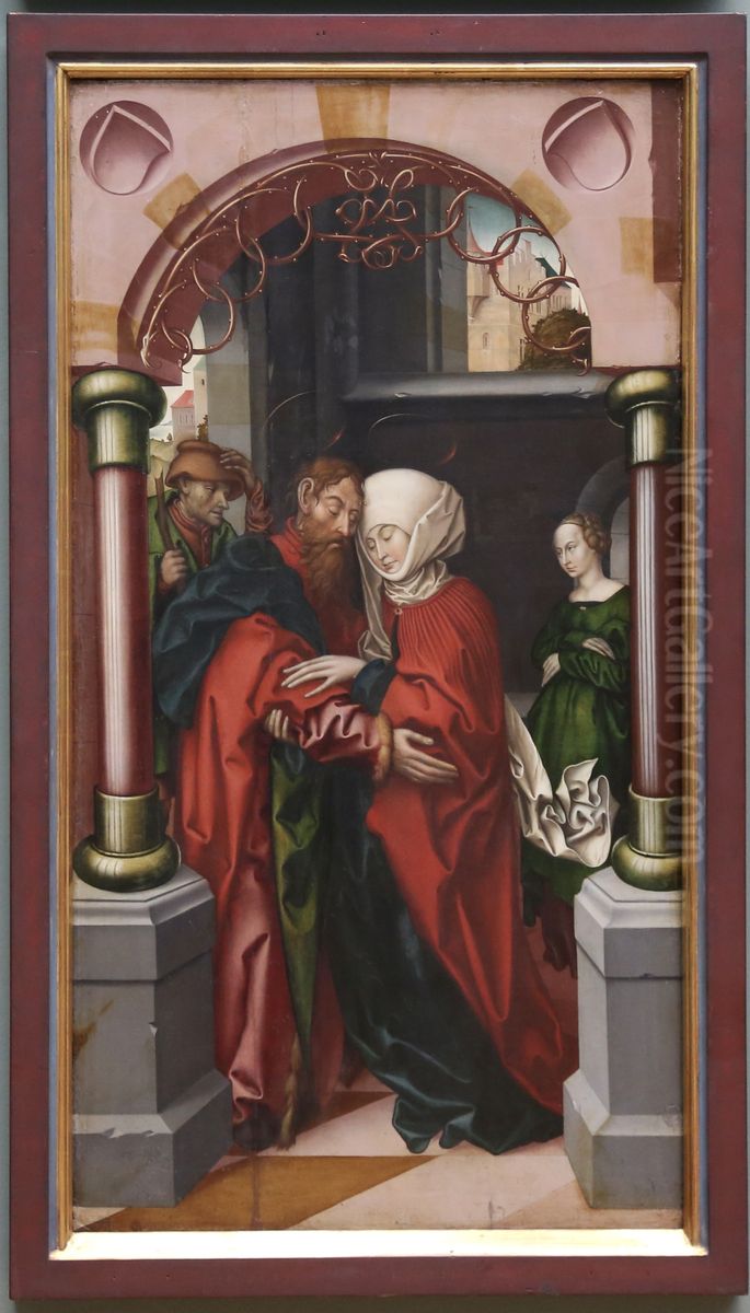 Joachim und Anna an der Goldenen Pforte Oil Painting by Hans Fries