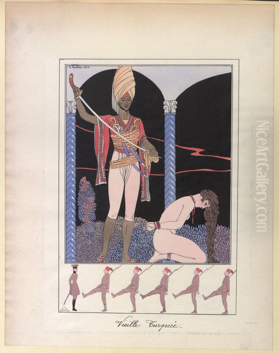 Vieille Turquie (L'execution) Oil Painting by George Barbier