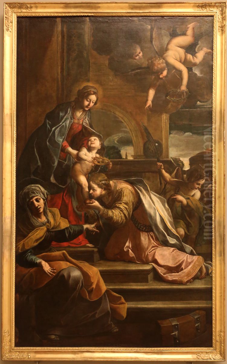 mystic marriage of Saint Catherine of Alexandria Oil Painting by Alessandro Tiarini
