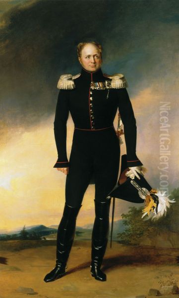 Portrait of Emperor Alexander I Oil Painting by George Dawe