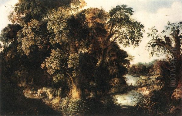 Forest Scene Oil Painting by Alexander Keirincx