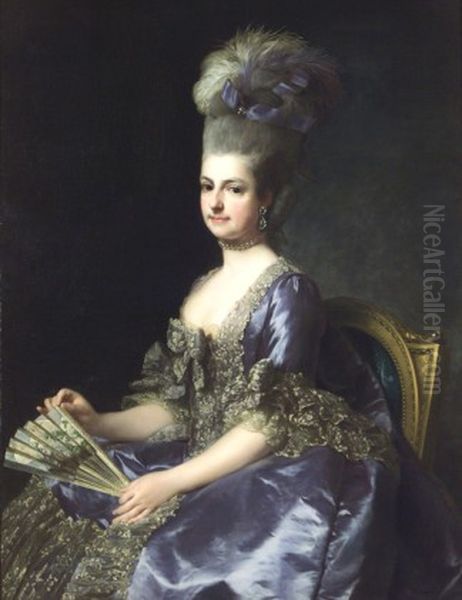 Portrait of Archduchess Marie-Christine Oil Painting by Alexander Roslin