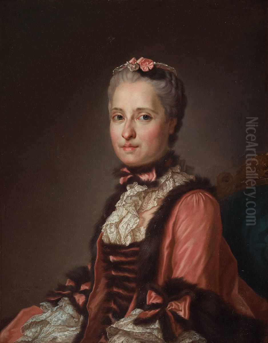Portrait ofMarie Josephe of Saxony(1731-1767), wife ofLouis, Dauphin of France(1729-1765) Oil Painting by Alexander Roslin