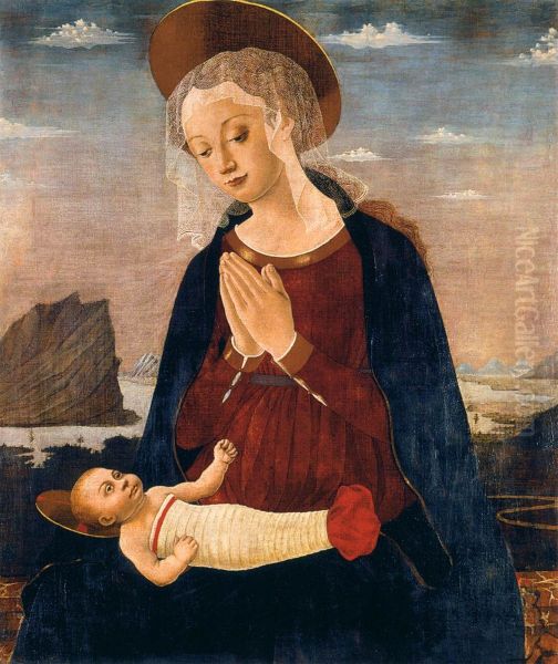 Virgin and Child Oil Painting by Alesso Baldovinetti