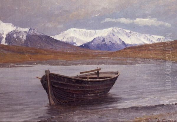 The Matochka River Valley, Novaya Zemlya Oil Painting by Alexander Alexeyevich Borisov