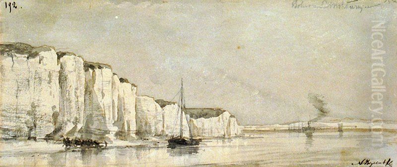 On the Volga Oil Painting by Alexey Bogolyubov