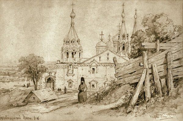The Annunciation Monastery in Nizhny Novgorod Oil Painting by Alexey Bogolyubov