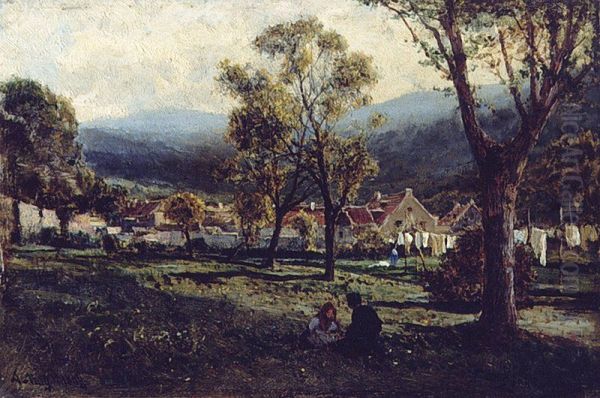 The Outskirts of Vienna Oil Painting by Alexey Bogolyubov