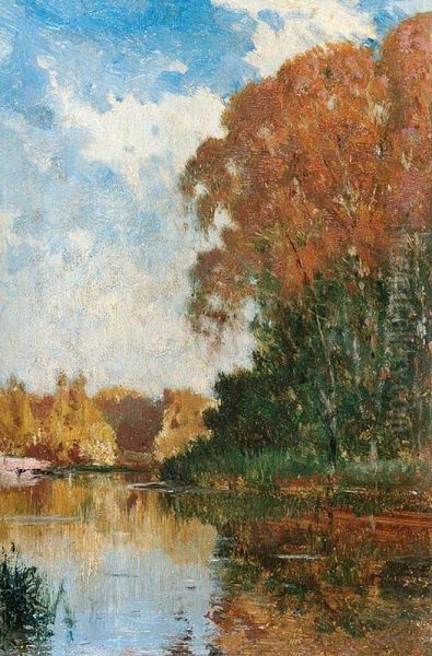 The Pond Oil Painting by Alexey Bogolyubov