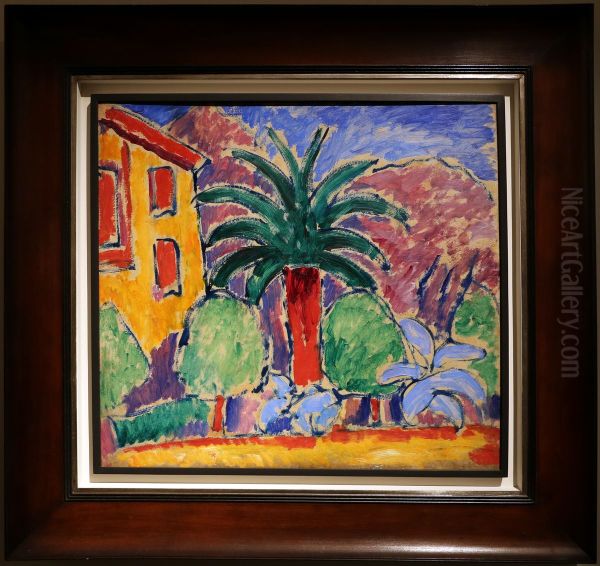 Haus mit Palme Oil Painting by Alexei Jawlensky