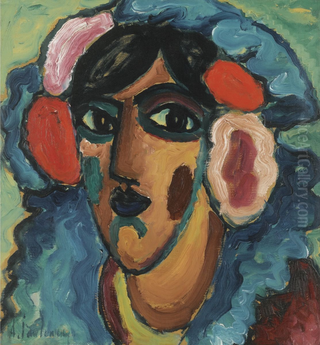 Infantin (Spanierin) Oil Painting by Alexei Jawlensky