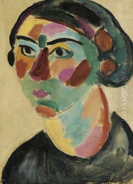 Julia Oil Painting by Alexei Jawlensky