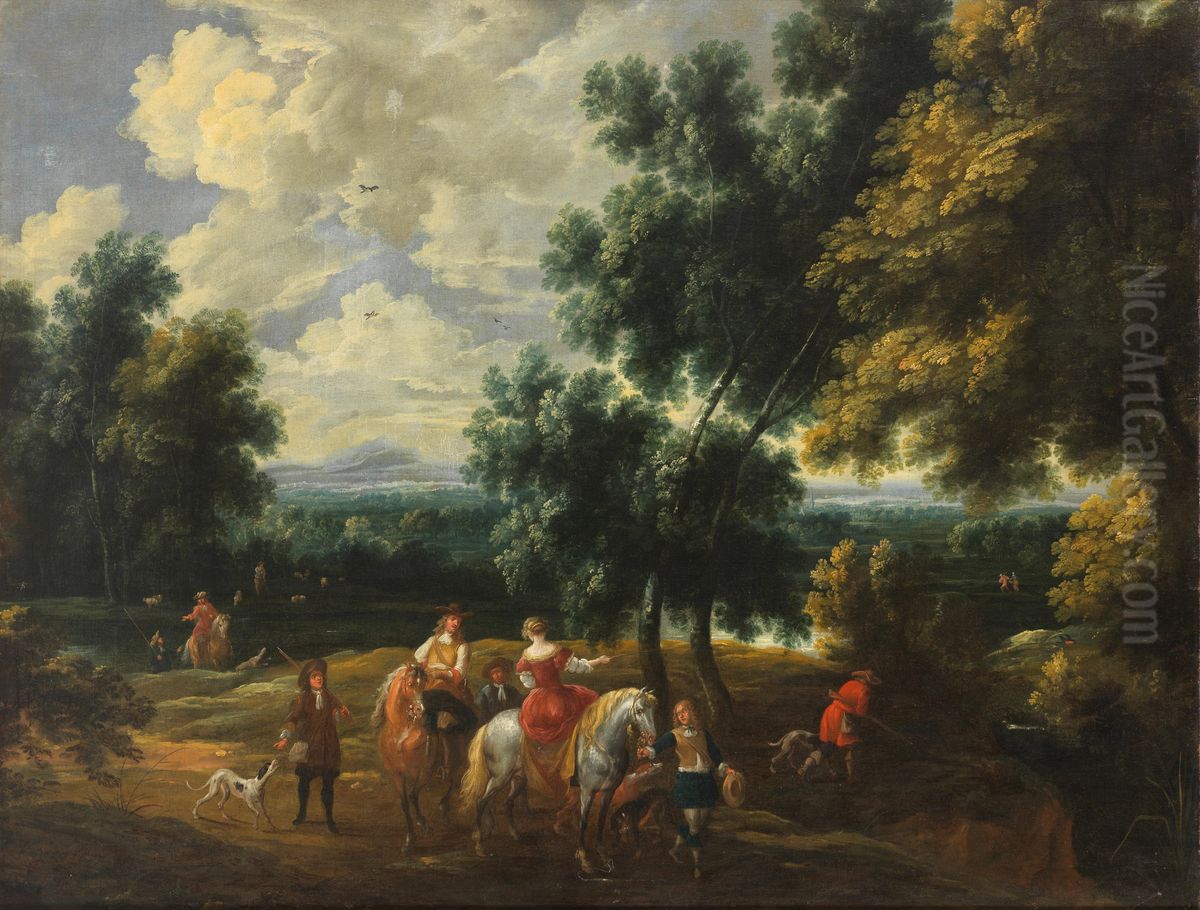Christ giving the keys to Saint Peter Oil Painting by Alexander Casteels the Elder