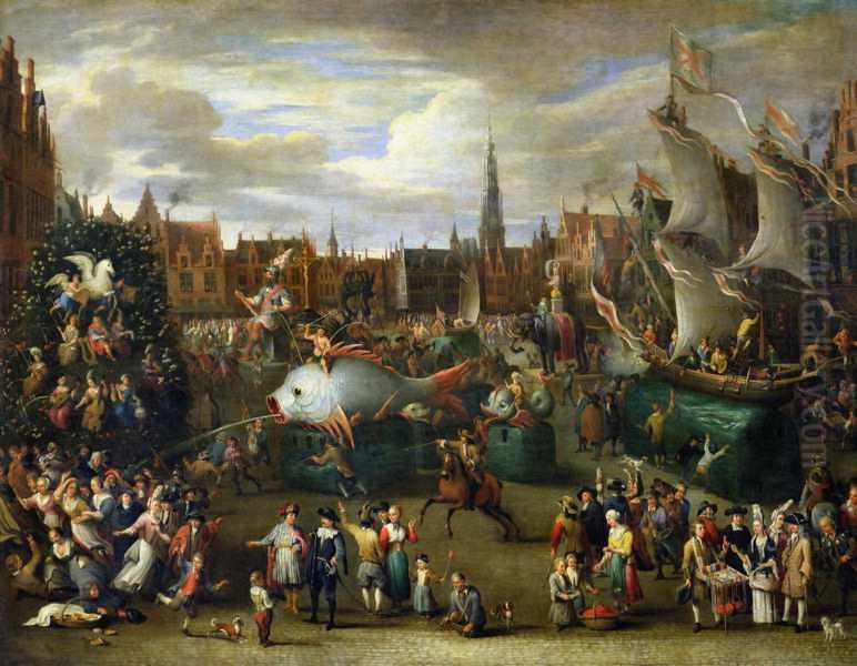 The Ommeganck in Antwerp Oil Painting by Alexander van Bredael