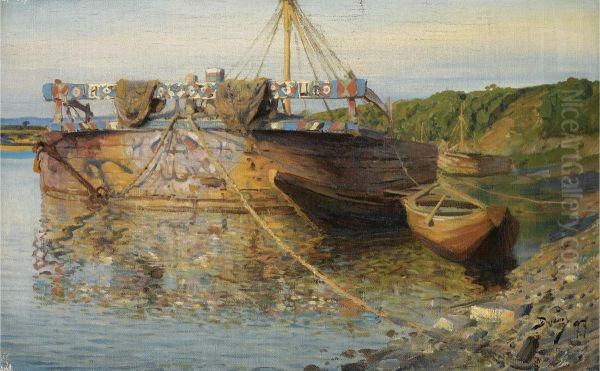 <<Barza na Oke>> Oil Painting by Vasily Polenov