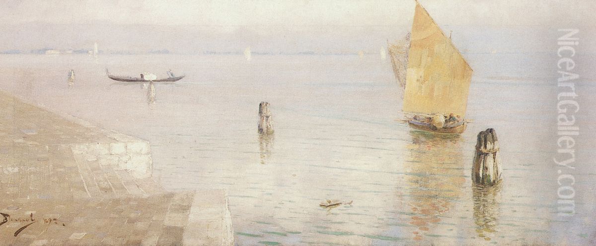 Venecia. Laguna Murano Oil Painting by Vasily Polenov