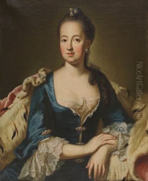 Maria Anna Josepha Charlotte of Pfalz-Sulzbach Oil Painting by Georg Desmarees