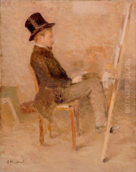 Le peintre Marc Mouclier Oil Painting by Edouard Vuillard